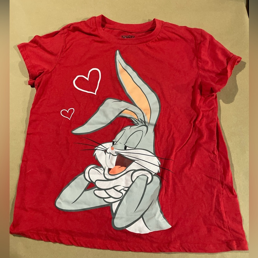 Looney Tunes Vintage Bugs Bunny Love Women’s Large T Shirt